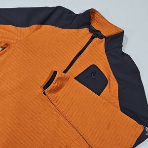 Alaskan Hardgear Duluth Mens M Orange Gray 1/4 Zip Blackburn Pullover Sweatshirt